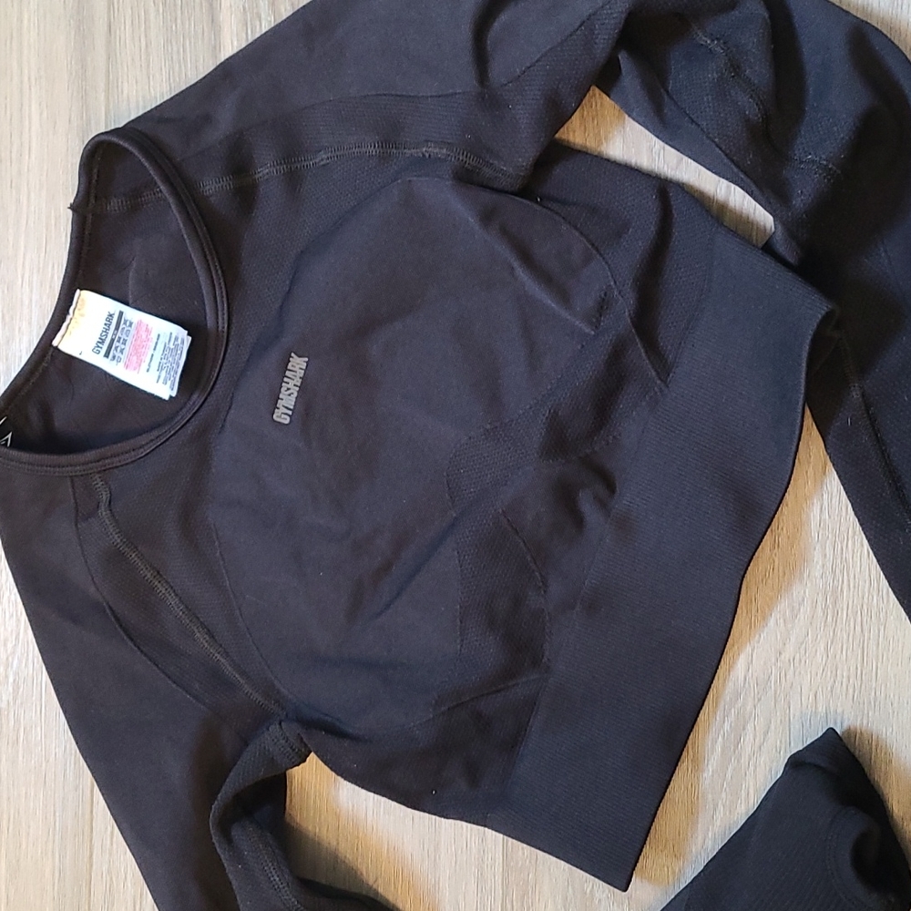 Gymshark Flex Sport Crop, XS, Black